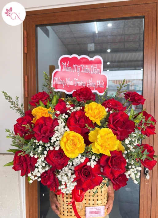 Giỏ Hoa Hồng Đẹp MS13