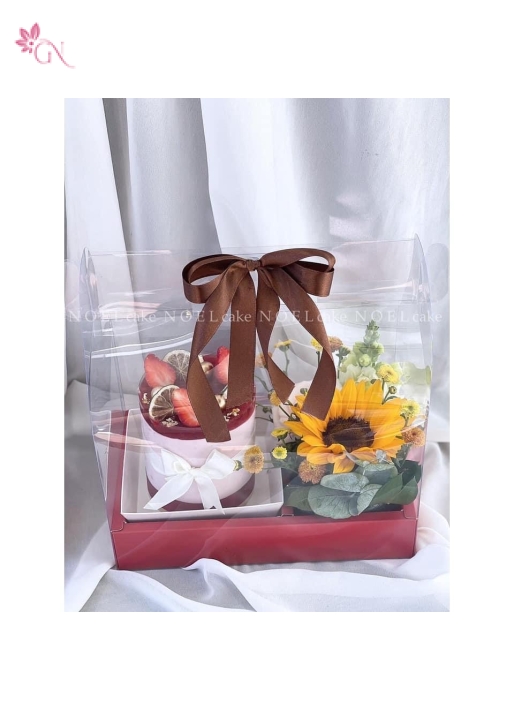 HỘP BÁNH KEM SINH NHẬT HOA HƯỚNG DƯƠNG