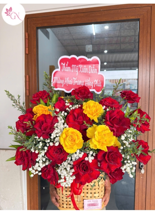 Giỏ Hoa Hồng Đẹp MS13