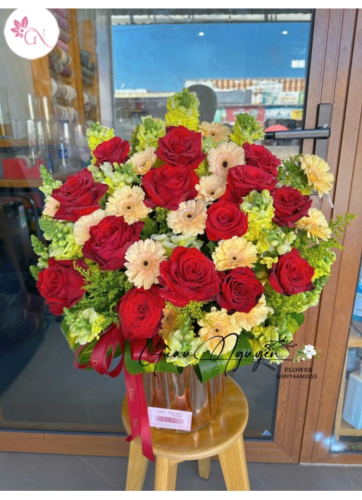 Giỏ Hoa Hồng Đẹp MS21
